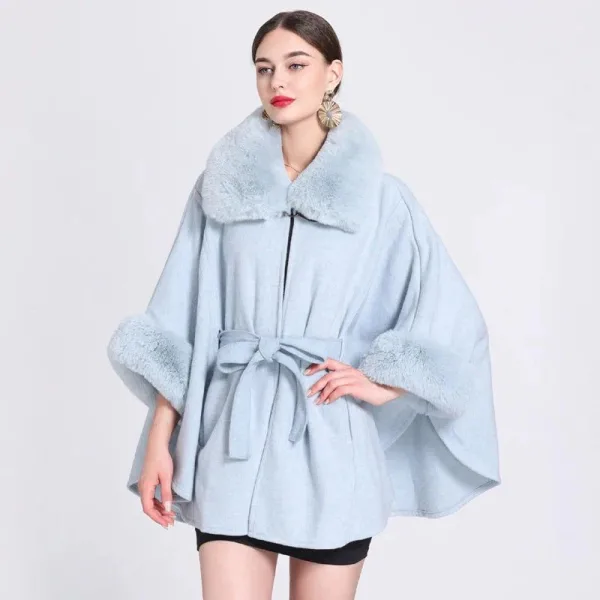 poncho fourrure femme