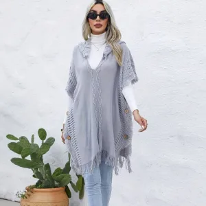 poncho gris