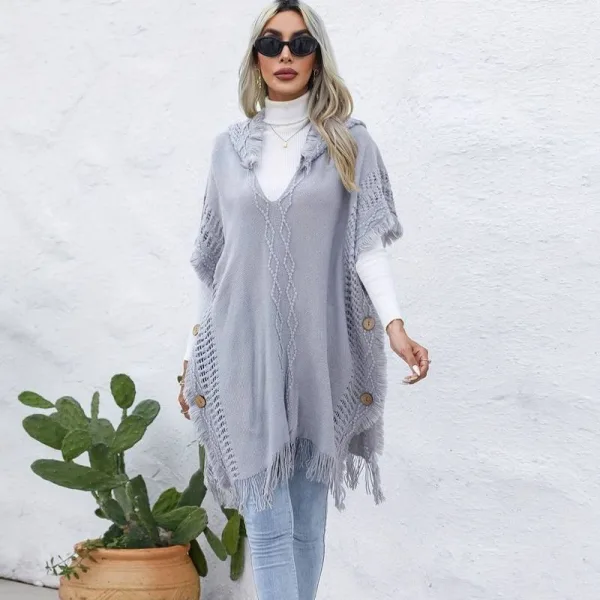 poncho gris