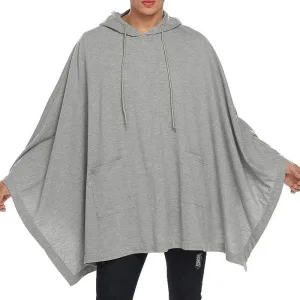 poncho gris homme