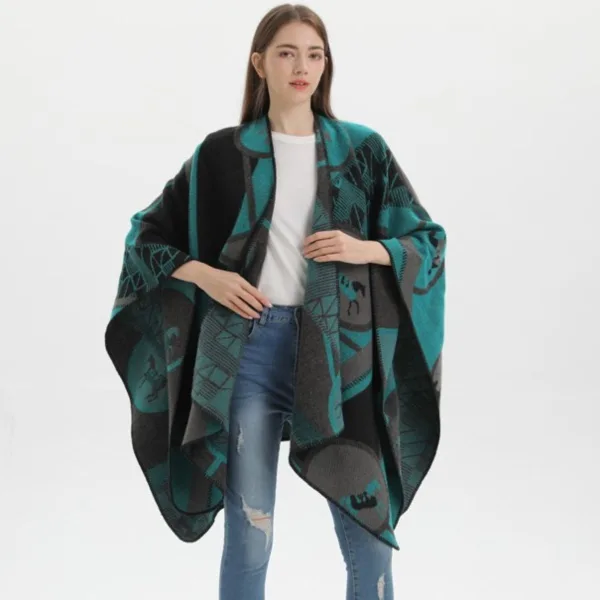 poncho hiver femme