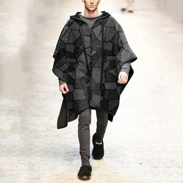 poncho homme en alpaga
