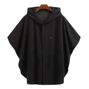 poncho homme cape à capuche