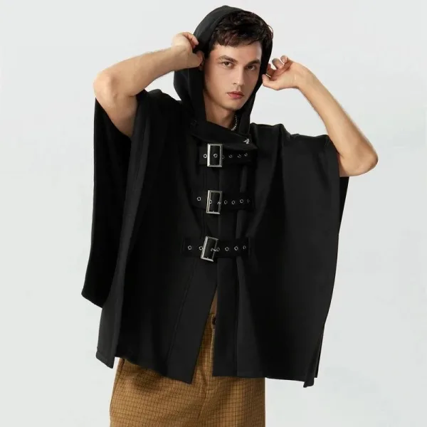 poncho homme capuche