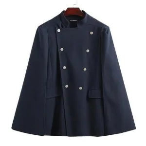 poncho homme chic à boutons