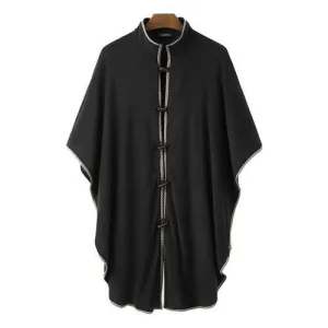 poncho homme col montant