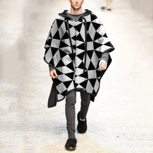 poncho homme en laine