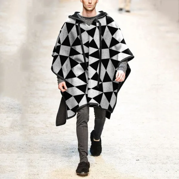 poncho homme en laine