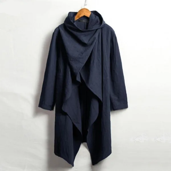poncho homme été bleu marine