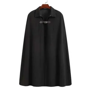poncho homme long chaud