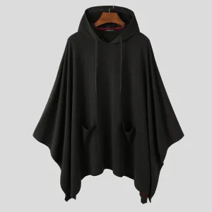 poncho homme noir