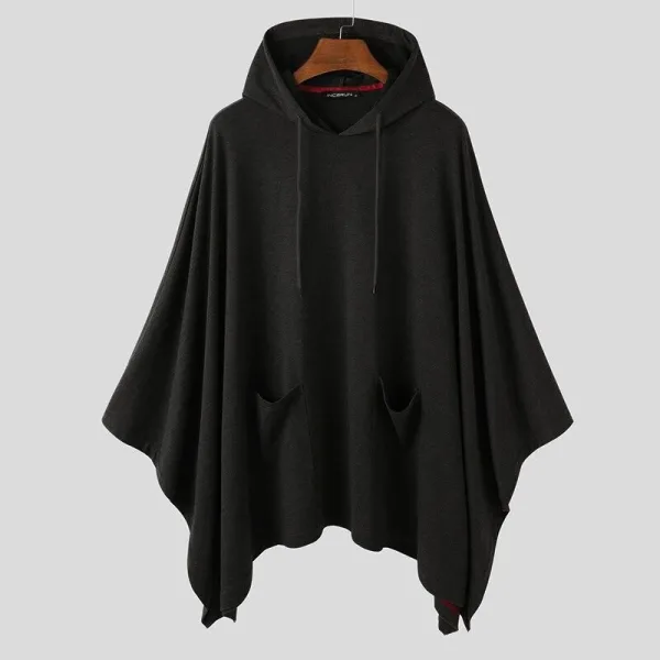 poncho homme noir
