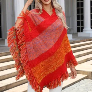 poncho laine femme original