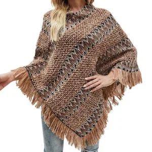poncho mexicain femme