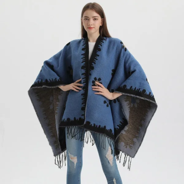 poncho ouvert femme