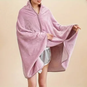 poncho plaid élégant