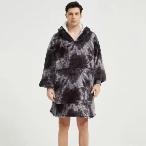 poncho plaid polaire homme