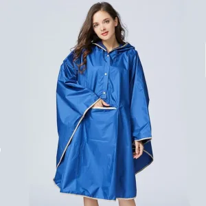 poncho pluie bleu