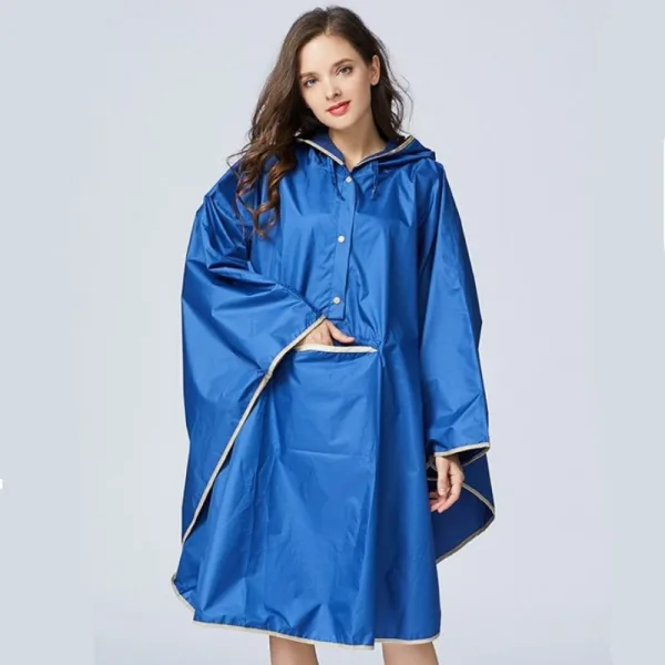 poncho pluie bleu