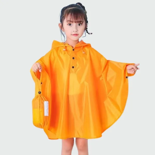 poncho pluie enfant orange