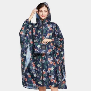 poncho pluie fleuri
