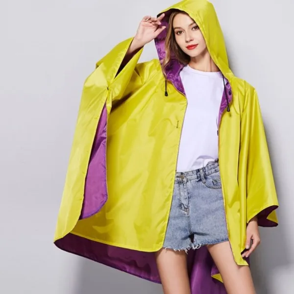poncho pluie jaune violet