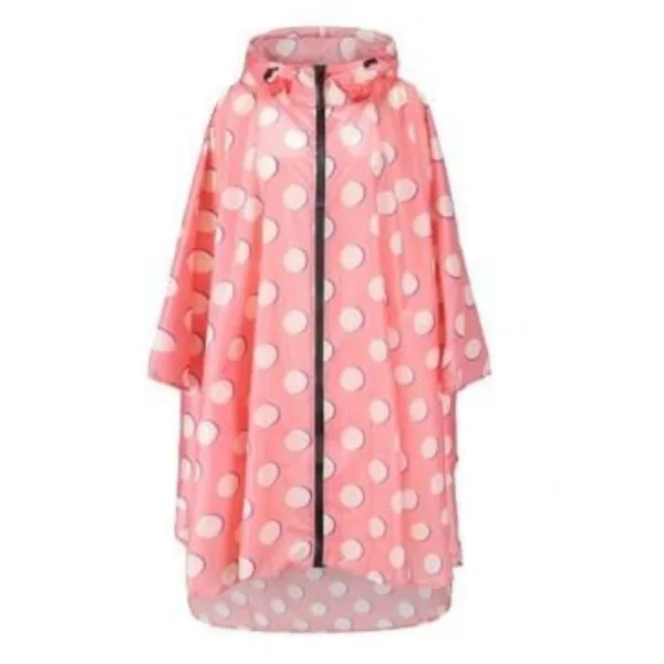 poncho pluie pois rose