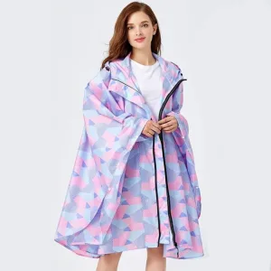 poncho pluie rose violet