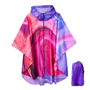 poncho pluie violet rose