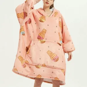 poncho polaire femme ice cream
