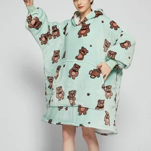 poncho polaire femme ours