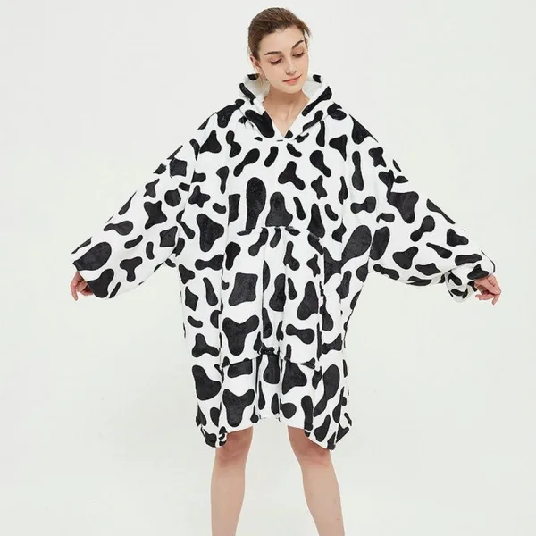 poncho polaire femme vache