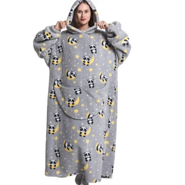 poncho polaire long