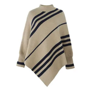 poncho pull manches longues