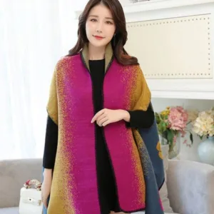 poncho pure laine femme