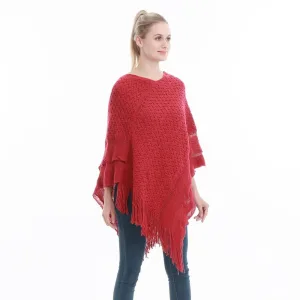 poncho rouge