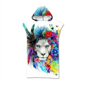 poncho serviette été coloré