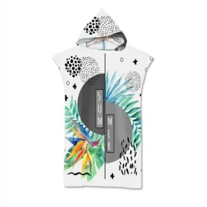 poncho surf à capuche