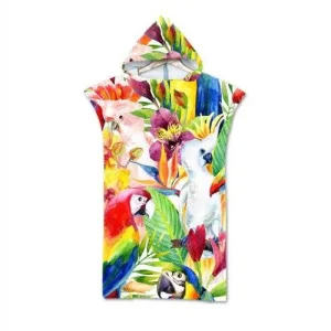 poncho surf adulte coloré