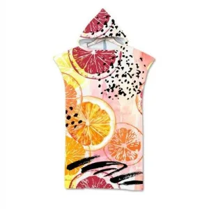 poncho surf coloré à capuche