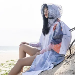 poncho surf femme