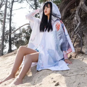 poncho surf femme éponge