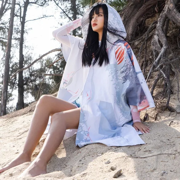 poncho surf femme éponge