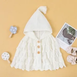 poncho tricot bébé
