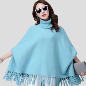 pull poncho femme avec manches