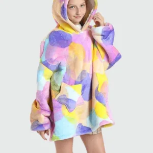 sweat plaid enfant bulles multicolores