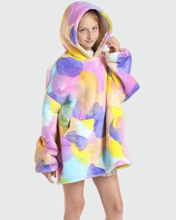 sweat plaid enfant bulles multicolores