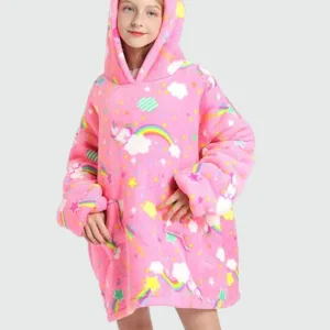 sweat plaid enfant licorne