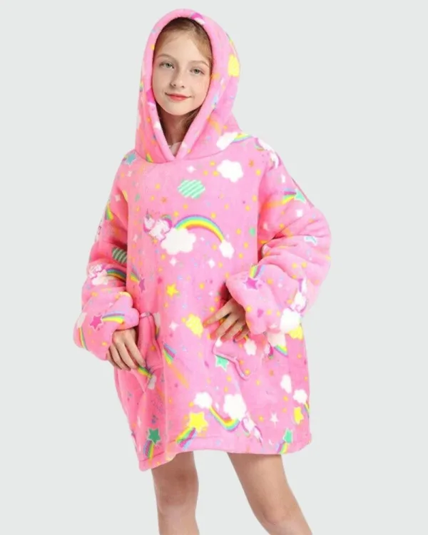 sweat plaid enfant licorne