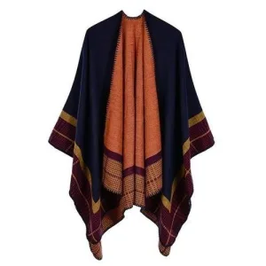 poncho femme cachemire vintage